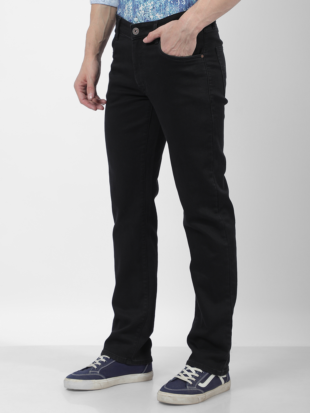 Numero Uno Men Faded Black Jeans
